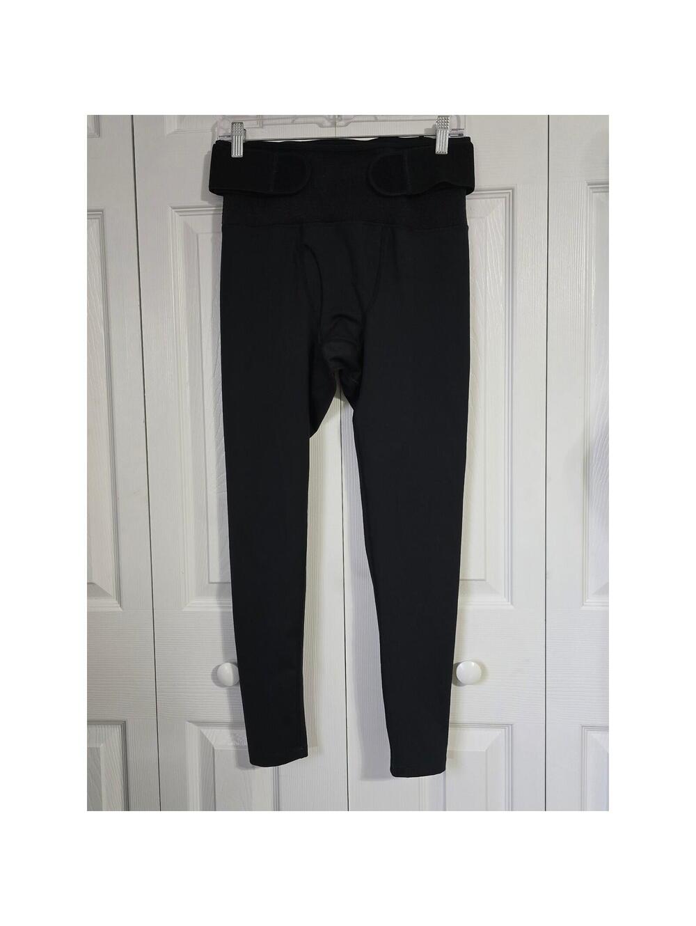 Tommie Copper Mens Lower Back Support Compression Leggings Black Size Medium